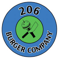206 burger company logo