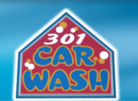 301 car wash logo