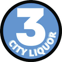 3 city liquor logo