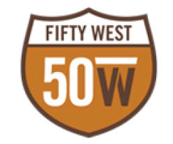 50 west burger bar logo