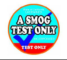 a smog test only logo