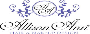 allison ann hair & makeup design logo