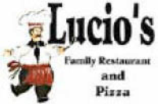 lucio's family restaurant and pizza logo