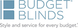 budget blinds/petaluma & west sr logo