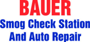bauer smog check station and auto repair logo