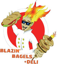 blazin' bagels & deli logo