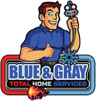 blue & gray total home services logo