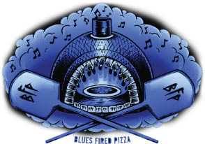 blues fired pizza logo
