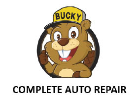bucky's mufflers, brakes & radiators logo