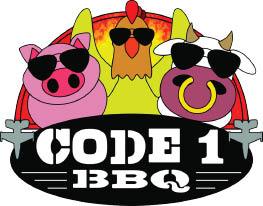 code 1 bbq logo