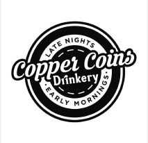 copper coins cafe + logo