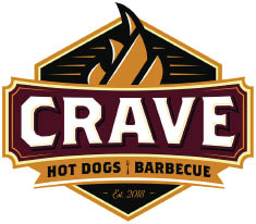 crave hot dogs & barbecue logo