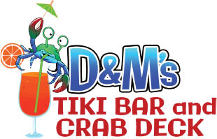d & m's tiki bar & crab deck logo
