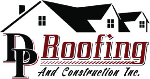dp roofing and construction logo