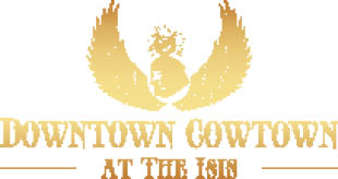 downtown cowtown at the isis logo