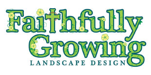 faithfully growing landscape design logo
