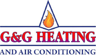 g & g heating & air conditioning +^ logo