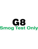 g-8 smog test only logo