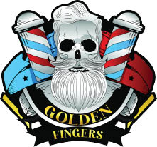 golden fingers barber shop logo