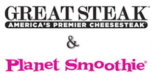 planet smoothie/great steak logo