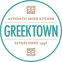 greek town family restaurant logo
