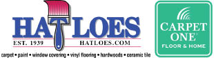 hatloe's carpet one floor & home logo