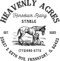 heavenly acres horseback riding stable logo