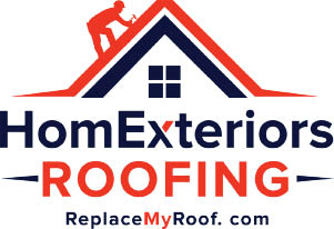 home exteriors roofing logo