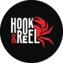 hook & reel cajun seafood & bar logo