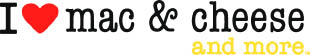 i heart mac & cheese - bruce logo