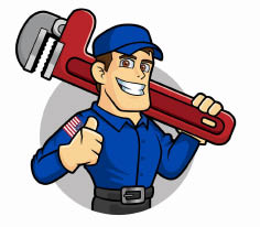 in and out plumbing logo
