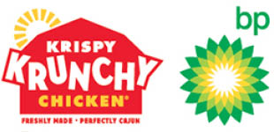 krispy krunchy chicken / bp logo