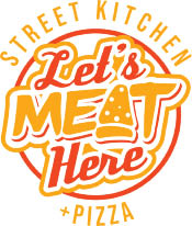 let's meat here logo