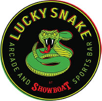 lucky snake arcade & sports bar at showboat logo