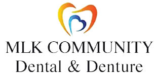 mlk community dental and denture logo