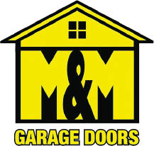 m & m garage doors logo