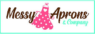 messy aprons cheesecakes logo