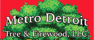 metro detroit tree and fire wood logo