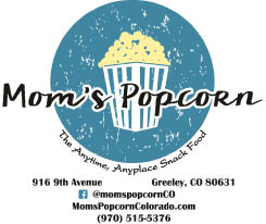 mom's popcorn logo