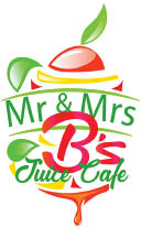mr. & mrs. b's juice cafe logo