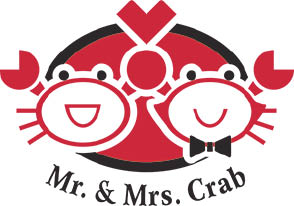 mr. & mrs. crab logo