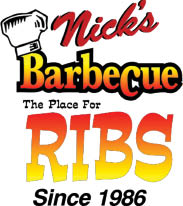 nick's barbecue featuring video  gaming logo