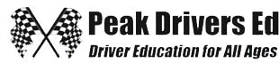 peak drivers education logo