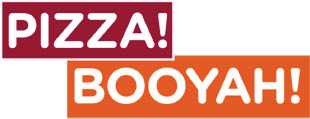 pizza!  booyah! logo