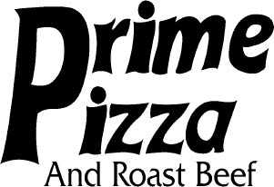 prime pizza and roast beef blue house logo