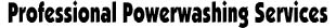 professional powerwashing services logo