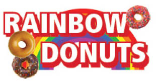 rainbow donuts logo