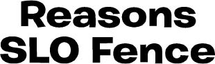 reasons construction and fence logo