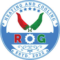 red or green heating & cooling logo