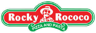 rocky rococo pizza logo